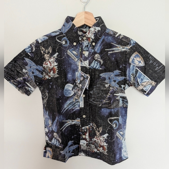 Reyn Spooner Marvel Shirt Boys Sz Small Guardians Of The Galaxy Comic Hero - Picture 1 of 9